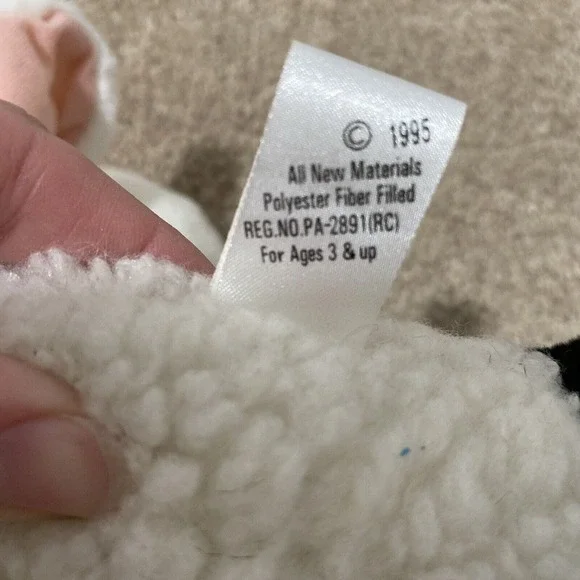 Vintage Sugar Loaf Lamb Sheep Wooly Plush Bell Black Feet 12 in Stuffed Animal - Picture 9 of 10